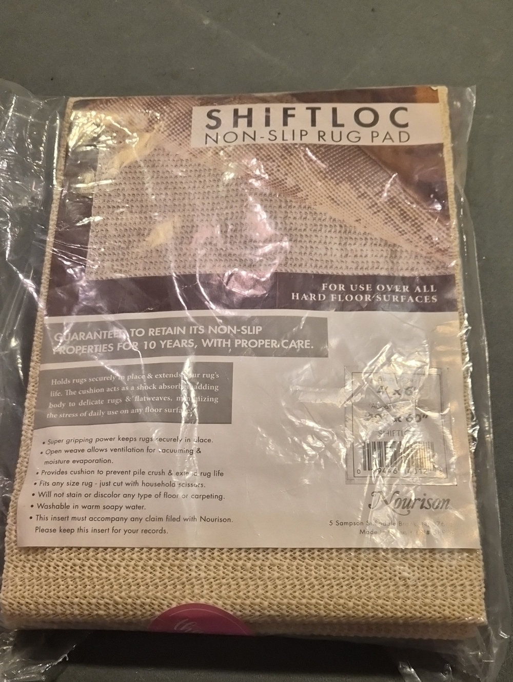 Non-Slip Rug Pad in Beige